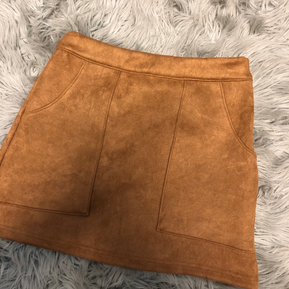 Suede skirt